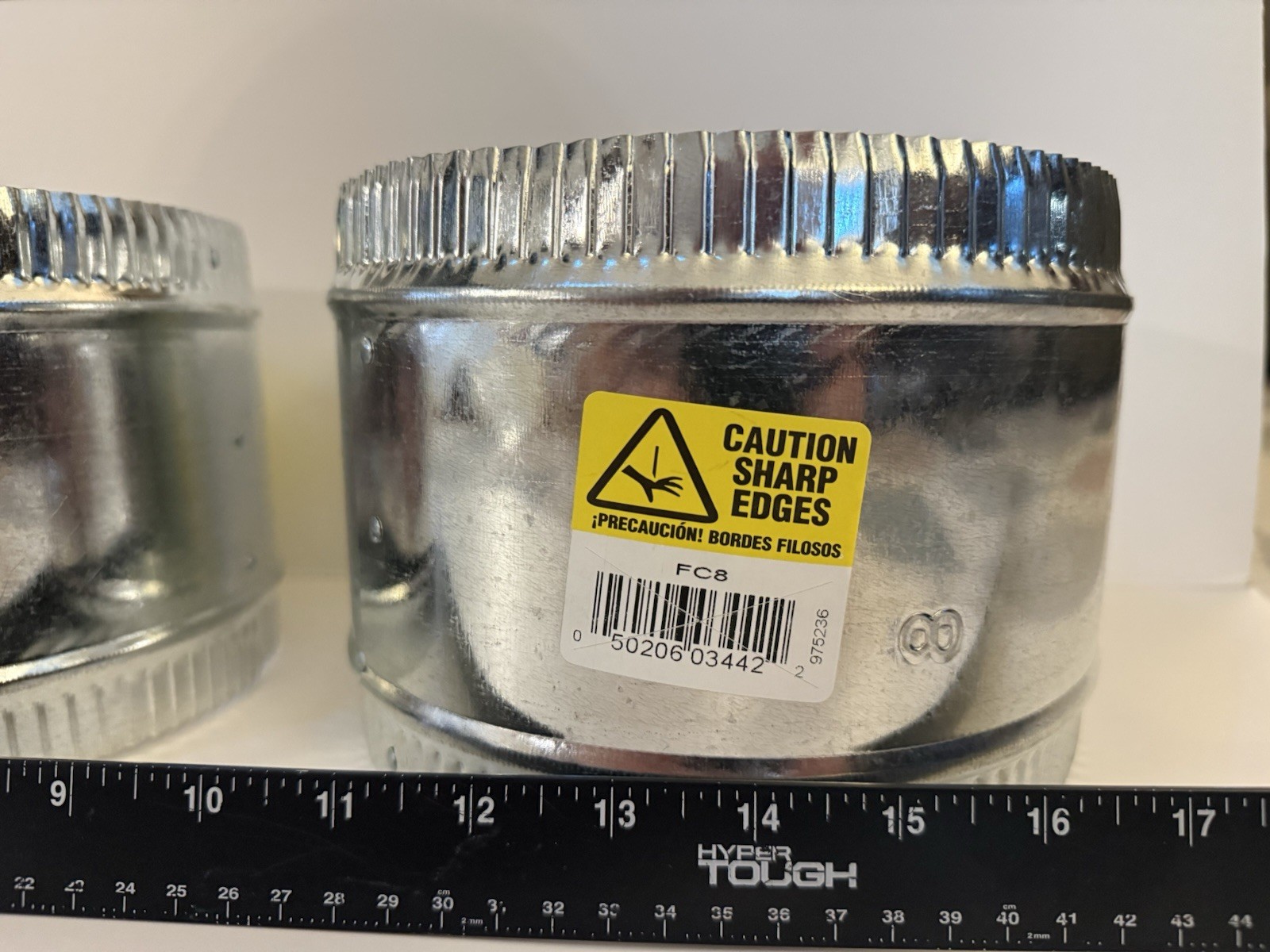 8» Flex Duct Collar & Sheet Metal Connectors 2 Pack Galvanized Master Flow FC8