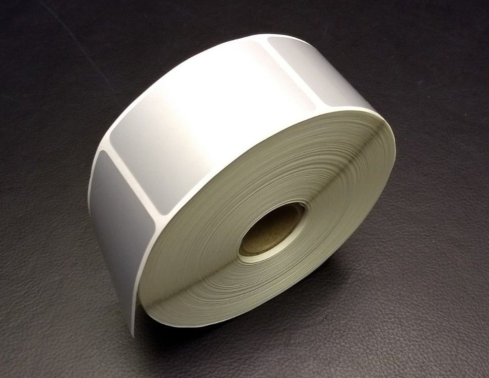 Silver Polyester/Mylar Thermal Printer Label Roll,1.5″ x 2.5″, 500/roll,1″ core