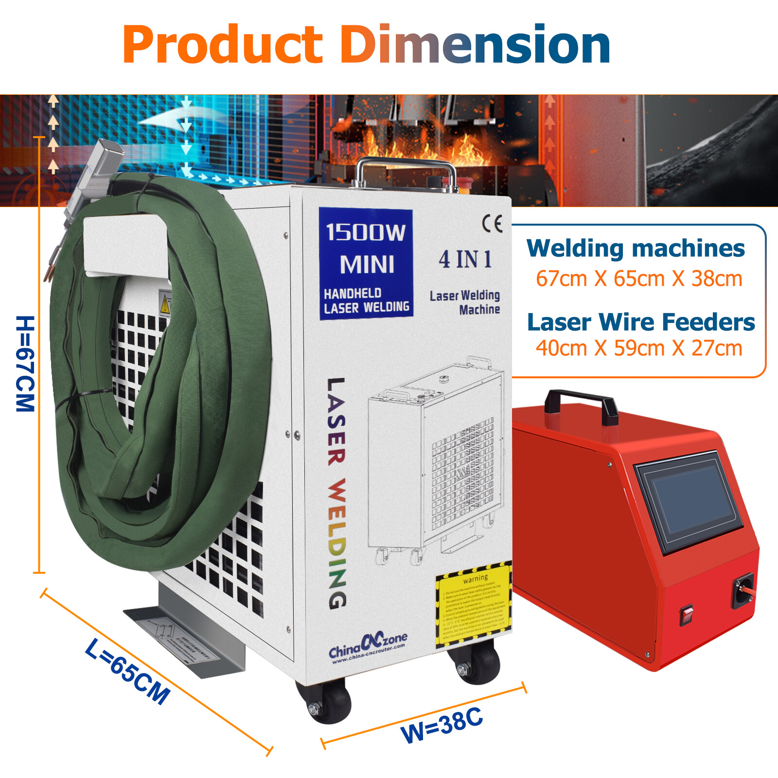 BWT 2000W 4 IN 1 CW Handheld Laser Welder Metal Aluminum Welding Machine CE FDA