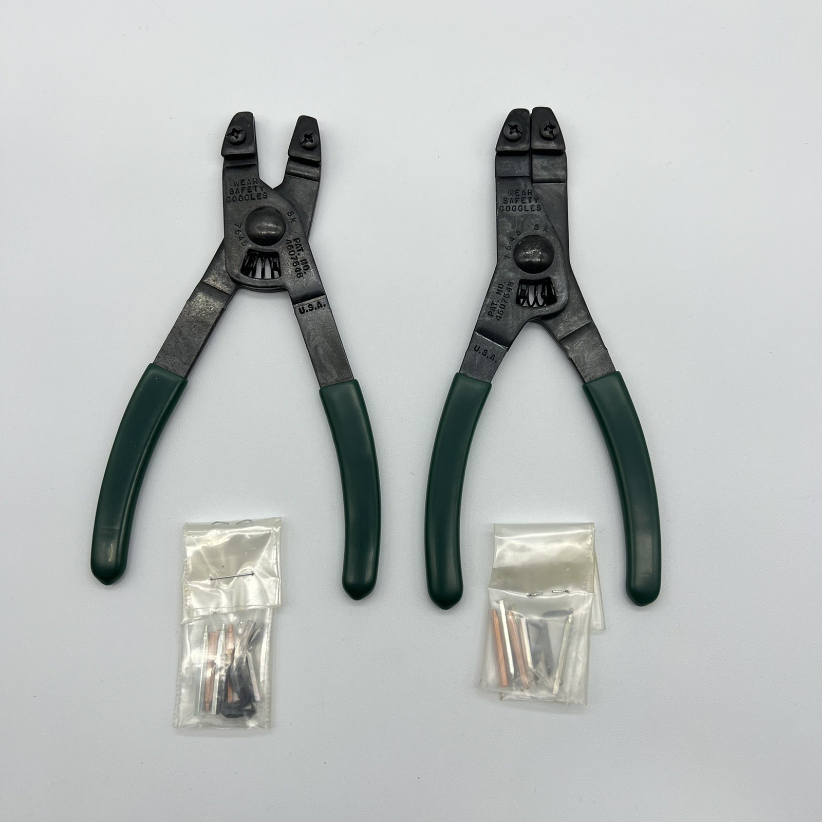 SK Tools 10PC Retaining Ring Pliers With Tips #7644 Made In USA