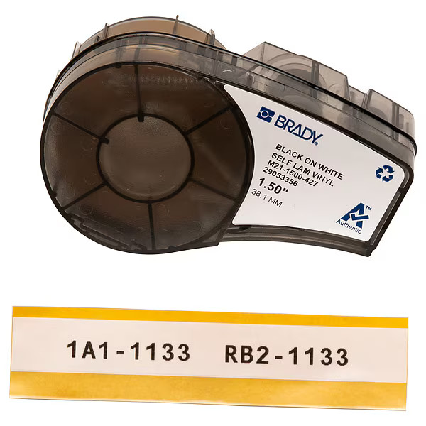 Brady Self-Laminating Vinyl Wrap Around Labels for Brady M210 and M211, 1.5in