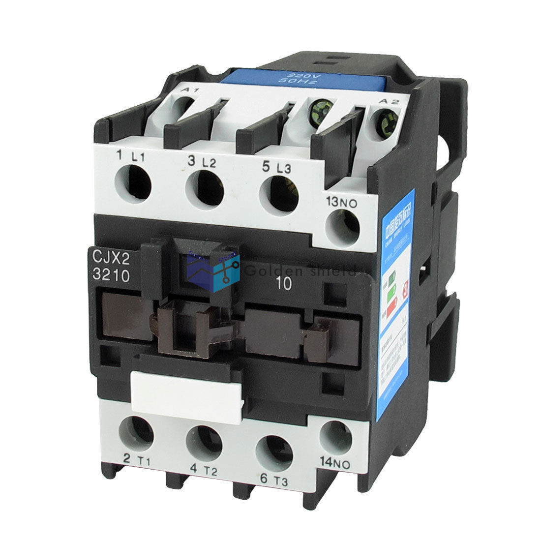 CJX2-3210 3 Phase 3P NO AC Contactor DIN Rail Mount 220V Coil 660V 50A✦Kd