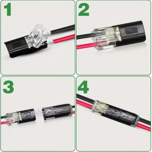 100PCS 2-Pin Quick Wire Connectors – Solderless LED Strip Plug Terminal