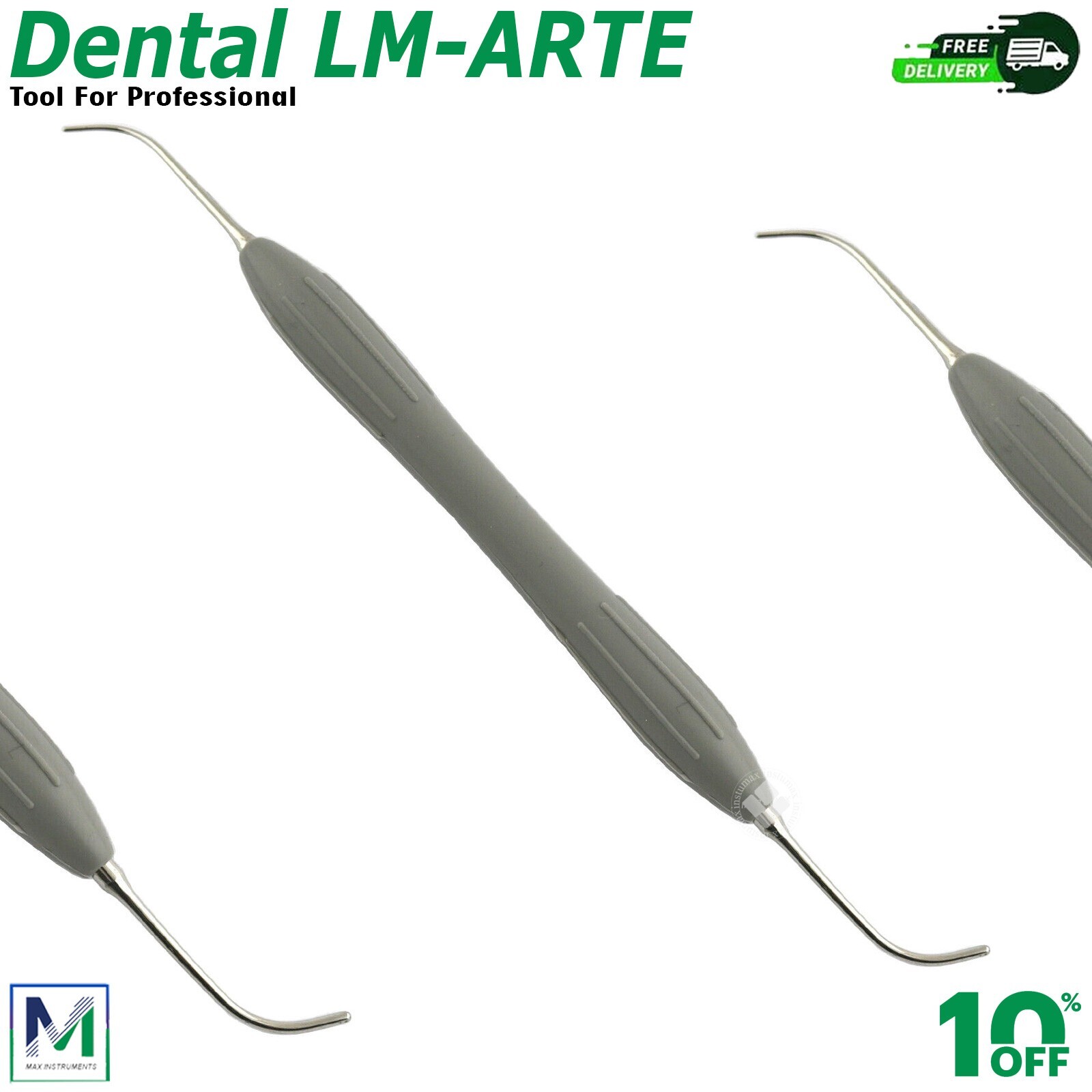 Set of 10 Restorative Instruments Silicone Handle Dental Tool Kit INSTUMAX® ARTE