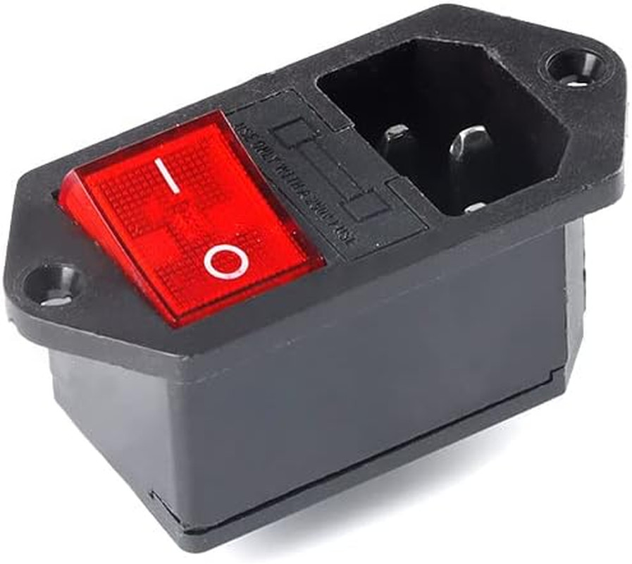 3Pcs AC-14-F16C Electrical Switch Power Socket with KCD4 10A Fuse 3 in 1 Integra