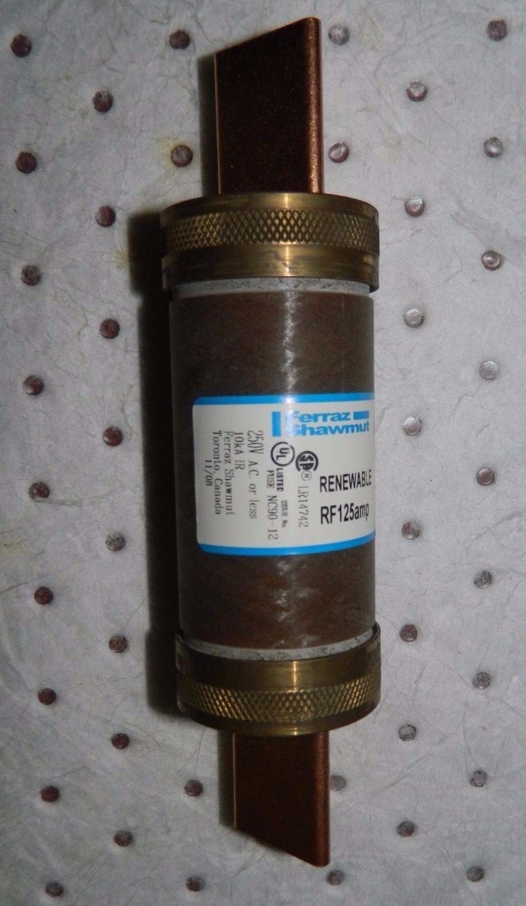 Ferraz Shawmut Fast Acting Renewable Fuse 250 VAC 125A #RF125