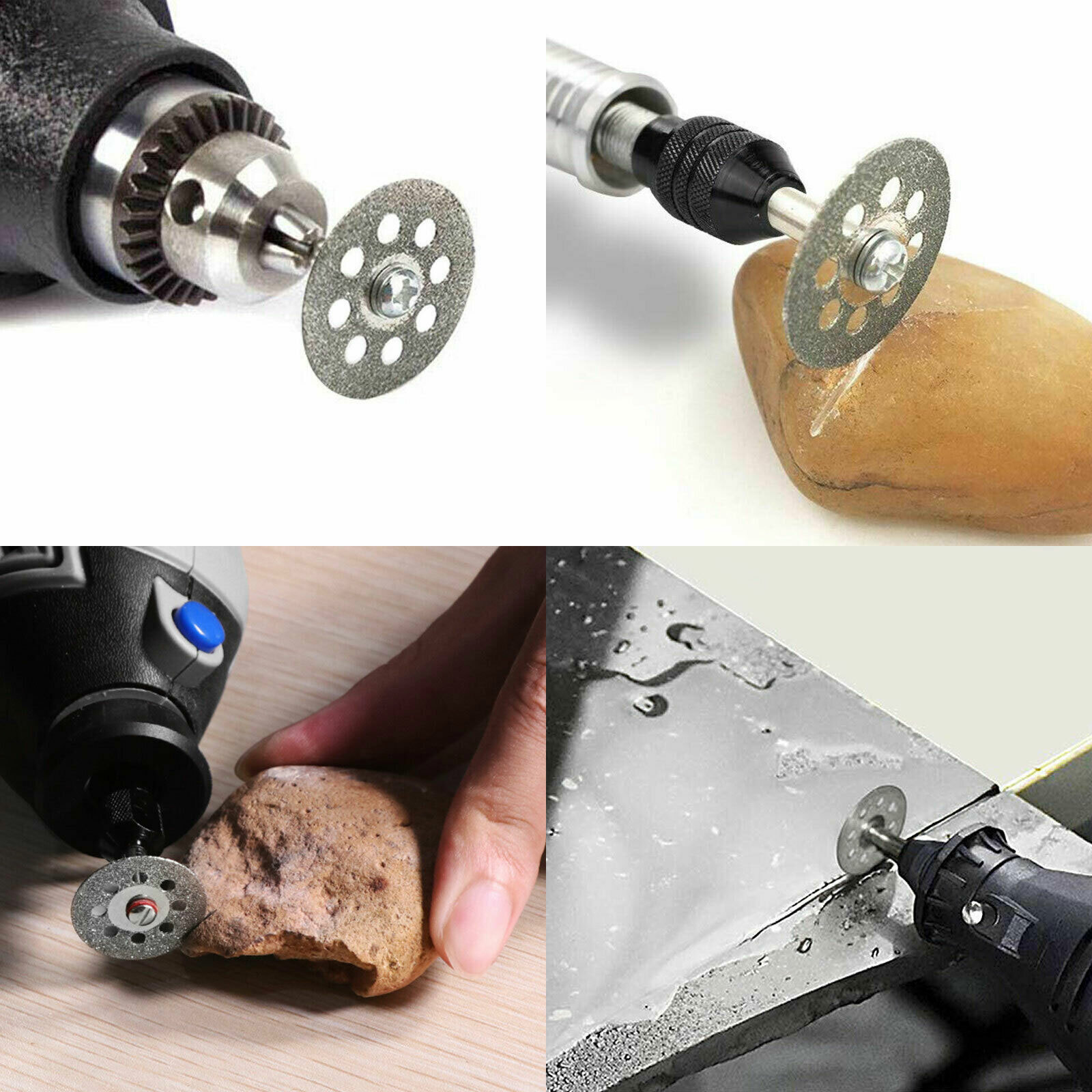 50Pcs Cutting Wheel Set Mini Drill for Dremel Rotary Tool Accessories w/ Mandrel