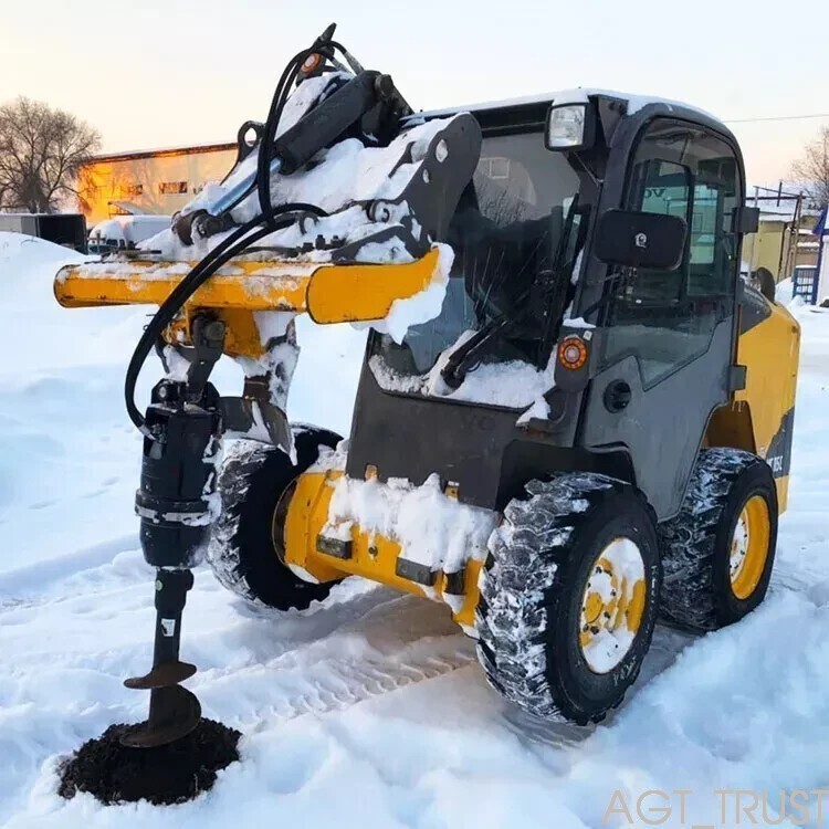 AGROTK 12″ Hydraulic Auger Attachment For AGT Mini Skid Steer|M-AG
