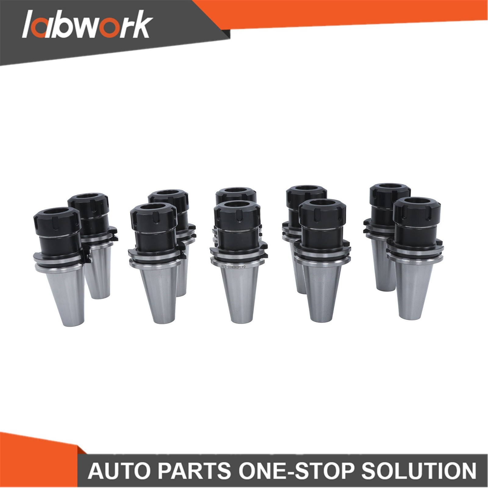 Labwork 10pcs CAT40 ER32 Collet Chuck Set 2.76″ 70mm CNC Milling Tool Holder