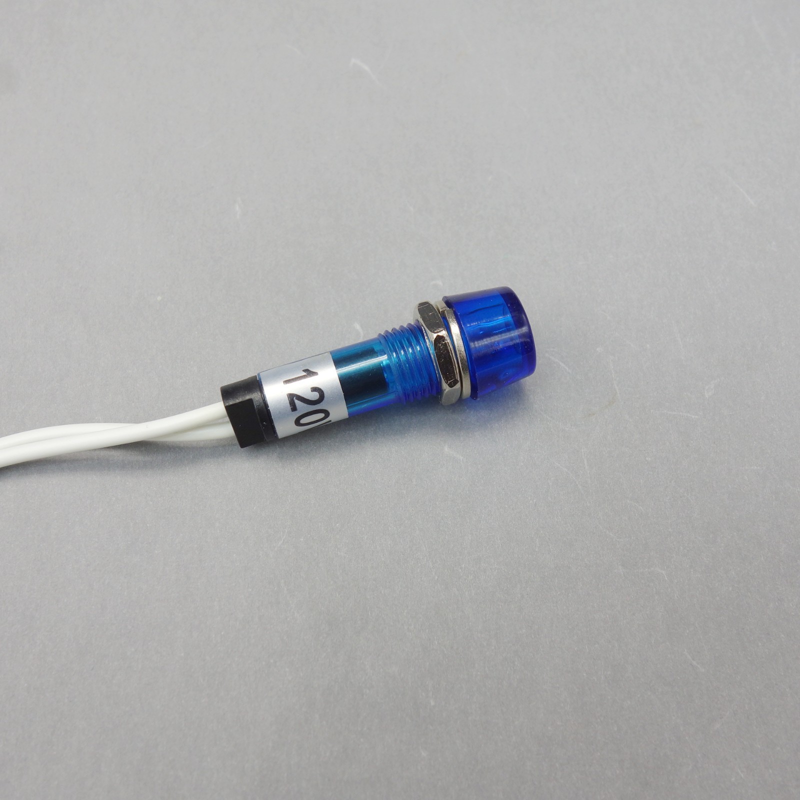 10Pcs 120V AC/DC 10mm Blue Mini LED Pilot Lights CYLINDRICAL Cap with wire USKY3