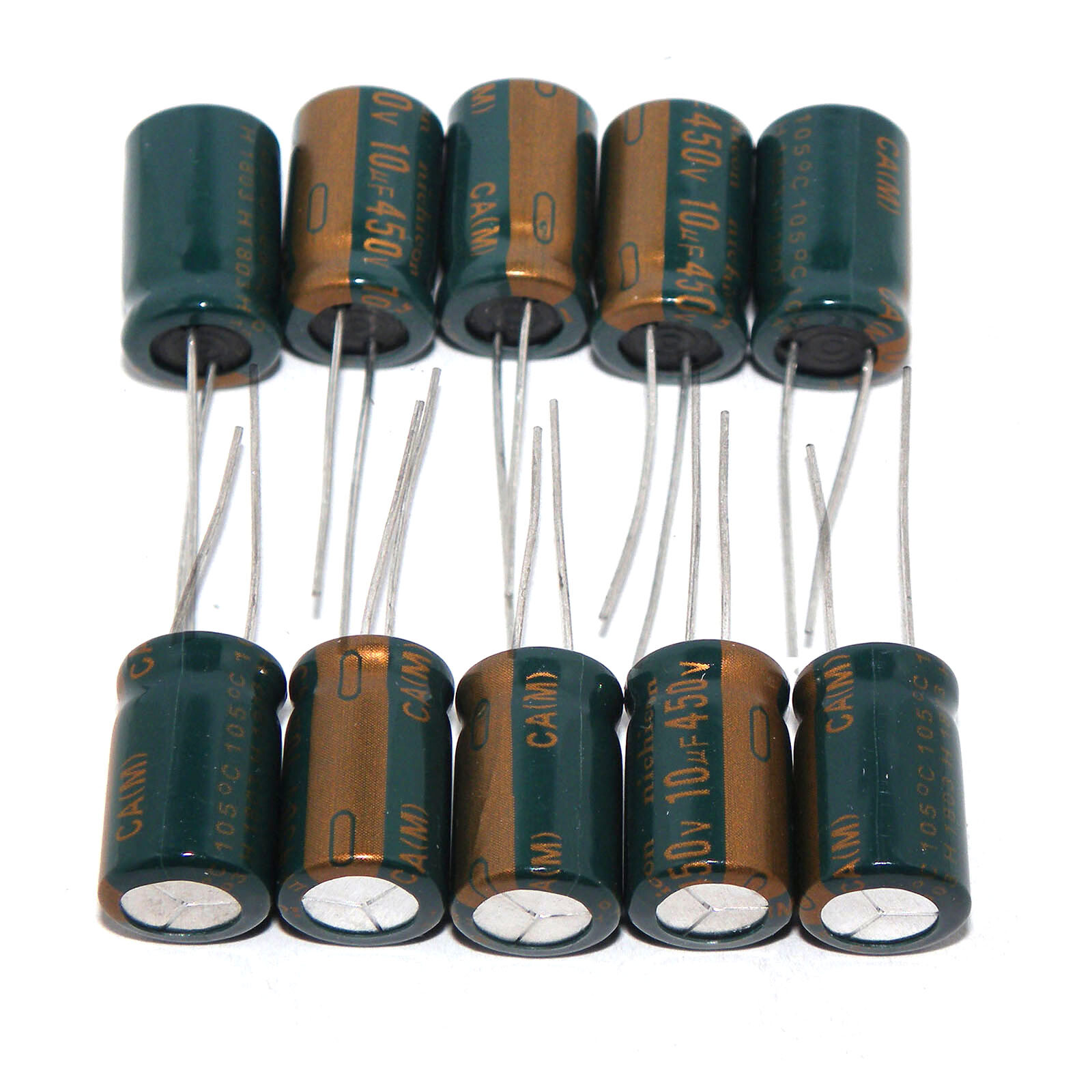 10x 10UF 450V Aluminum Electrolytic Capacitors 450V10uf mfd 10×17 mm