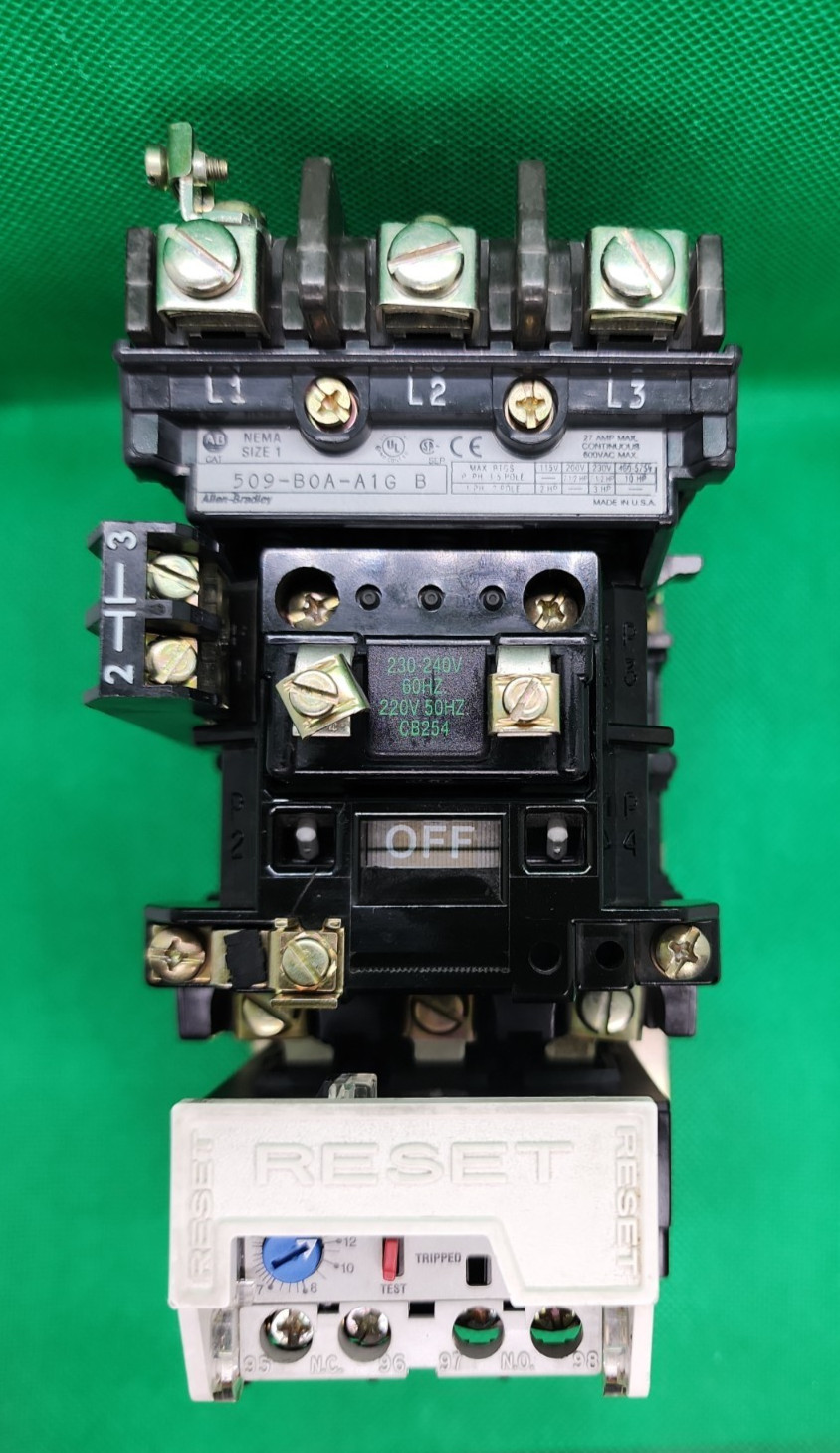 ALLEN B. 509-B0A-A1G B Magnetic Motor Starter Paired 592-A1GA A Relay [1ES4-2]