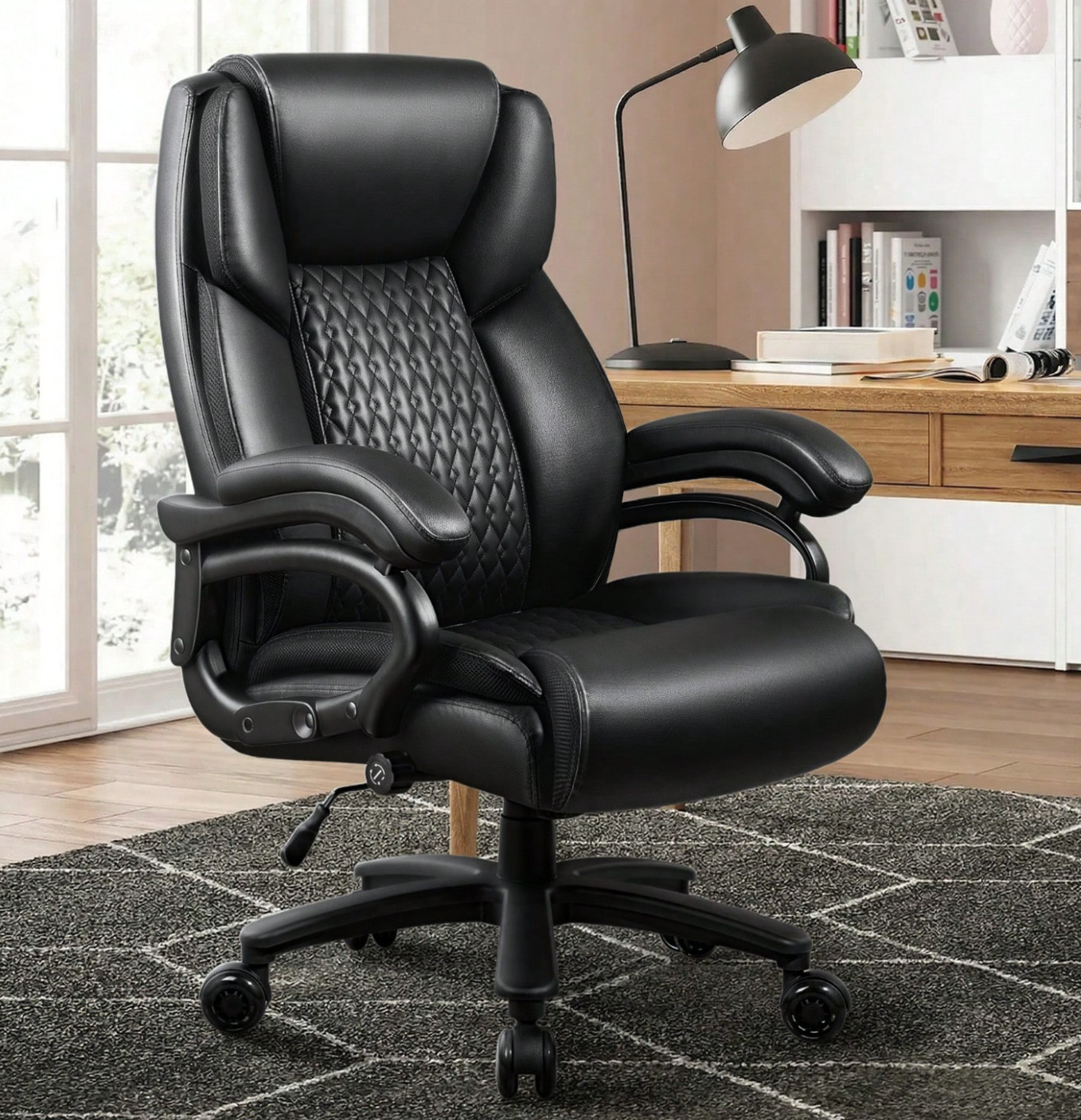 500lbs Heavy Duty big and tall leather office Chair Ergonomic executive wide 500