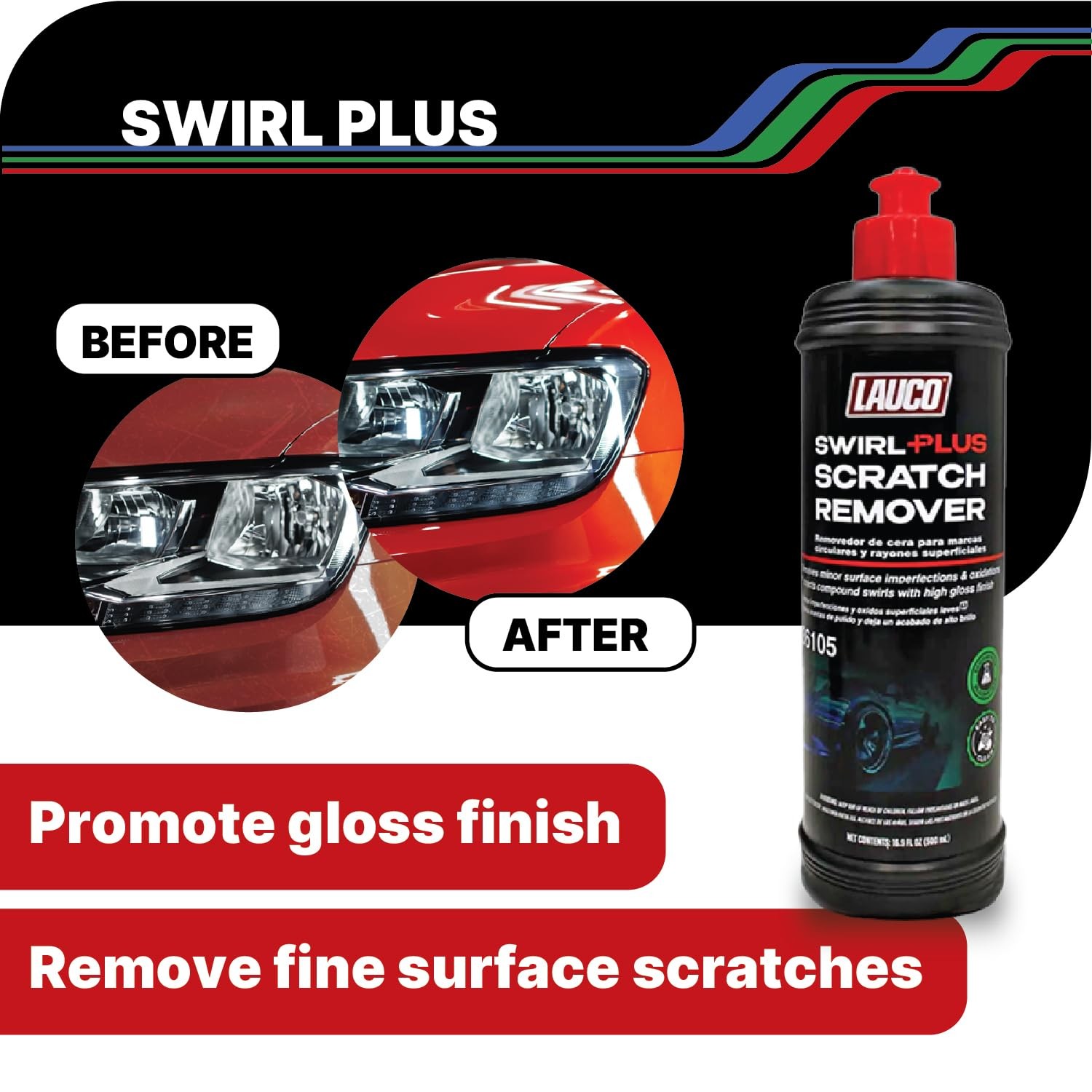 LAUCO Swirl+Plus Scratch Remover 8oz