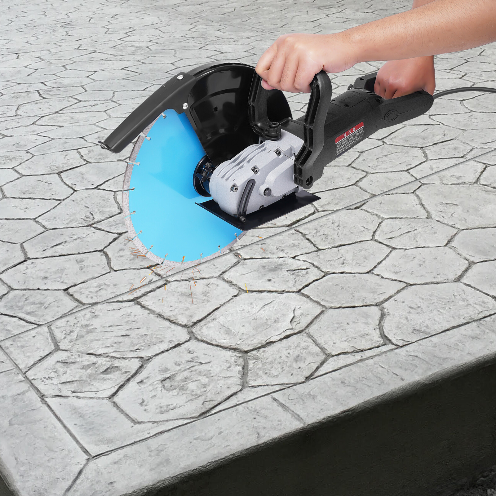 14» Electric Concrete Saw Z1E-355 Cut Off Saw with Water Pump and Blade