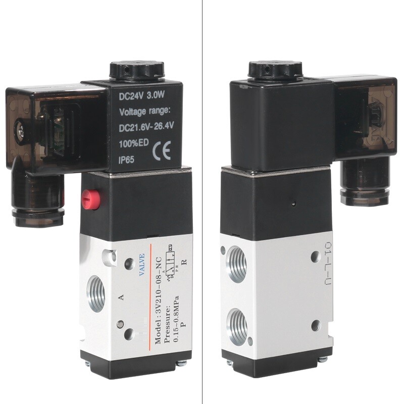 3V210-08 2-Position3-Way Solenoid Valve NO/NC Pneumatic Electronic Control Valve