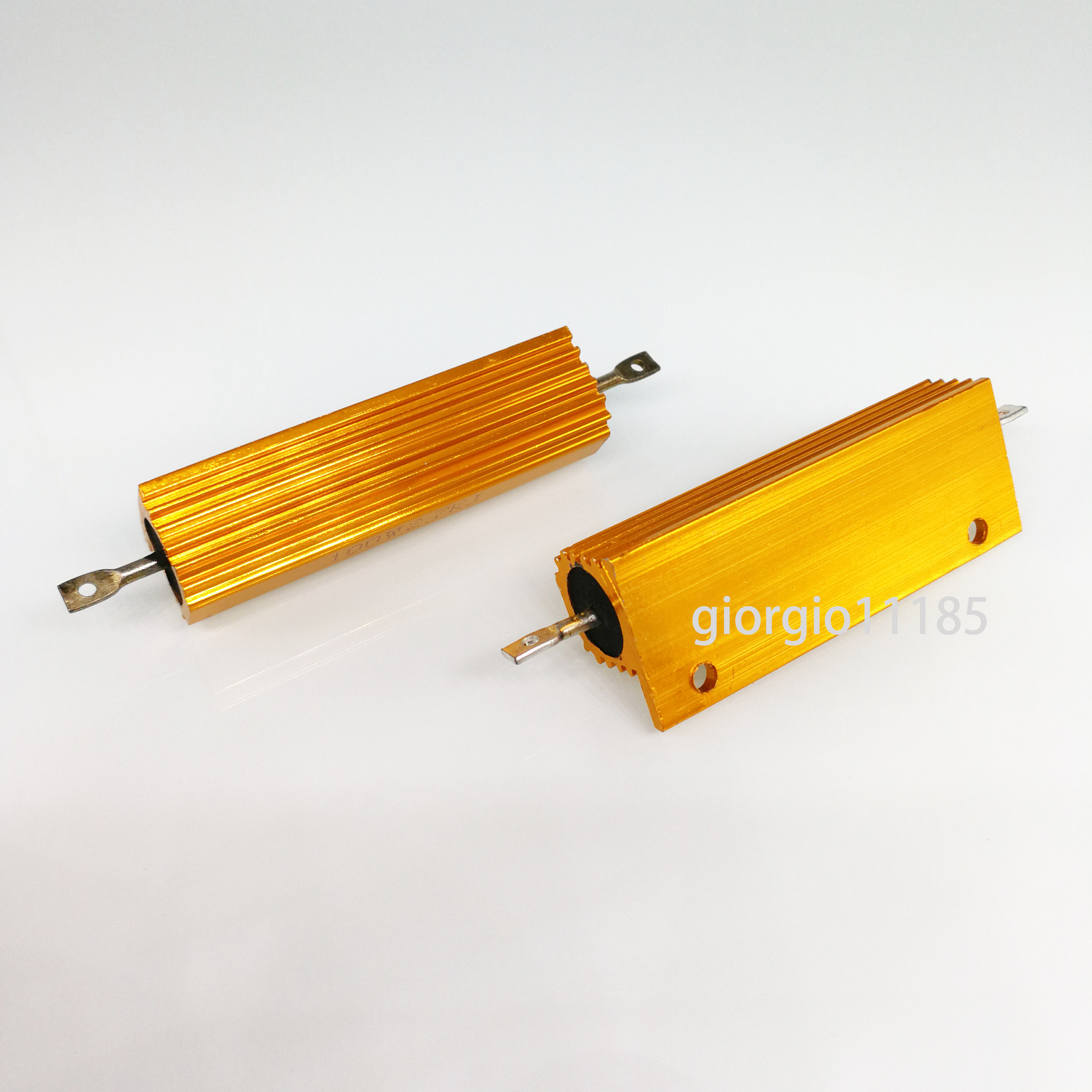 US Stock 2x 75K ohm 75K 100W Watt Aluminum Housed Metal Case Wirewound Resistors