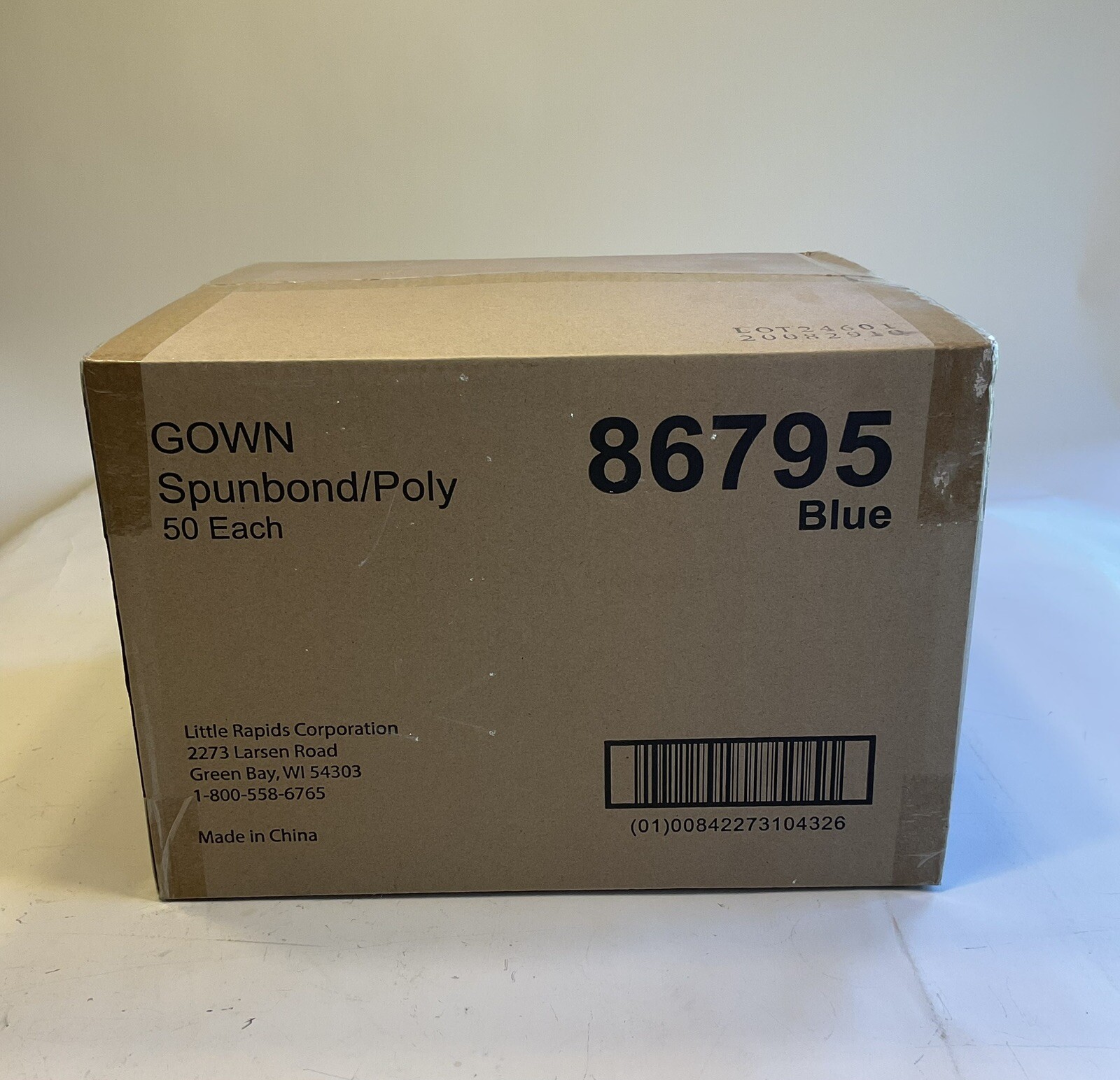 Spunbond/Poly Blue Disposable Gowns 50 pack 86795 AAMI 2 – Little Rapids Corp