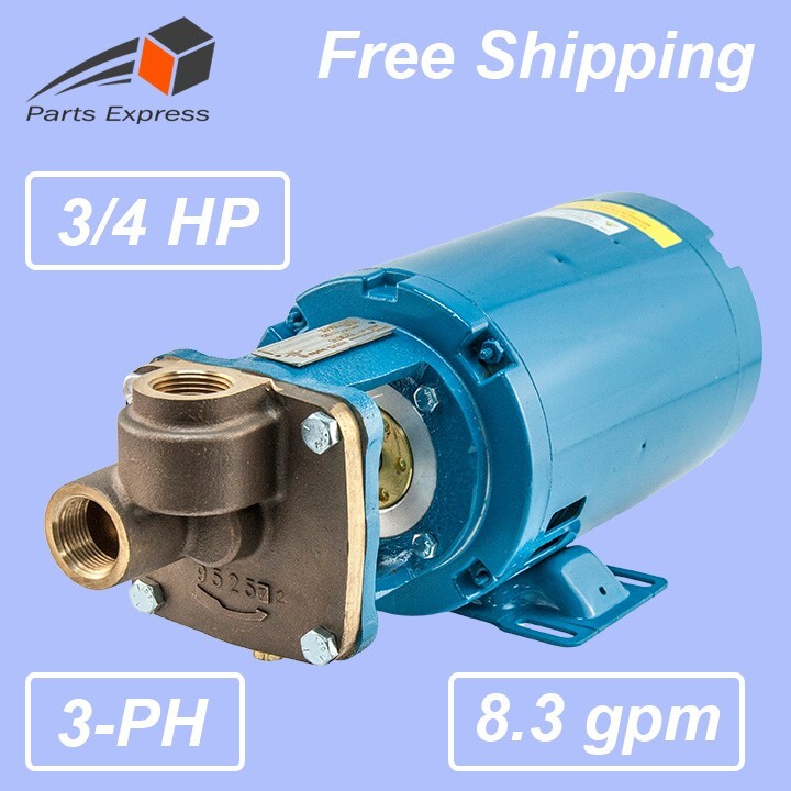 BURKS PUMP MODEL# 37CT7M, 3/4 HP, 208-230/460V, 3-PHASE, 60Hz, RPM 3450, 8.3 gpm