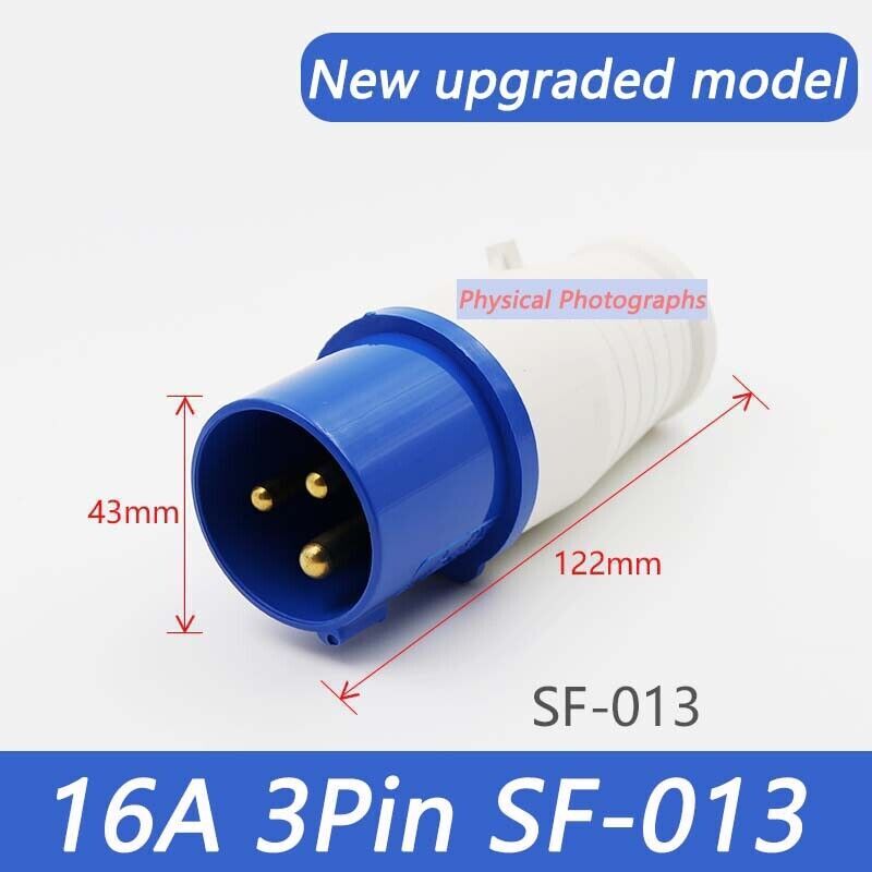 RED INDUSTRIAL PLUGS & SOCKETS 3 PHASE 3P+N+E IP44 MALE/FEMALE 32A 16A 3/4/5 PIN