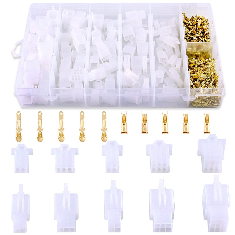Glarks 580Pcs 2.8Mm Pitch 2 3 4 6 9 Pin Wire Connectors Housing Termin