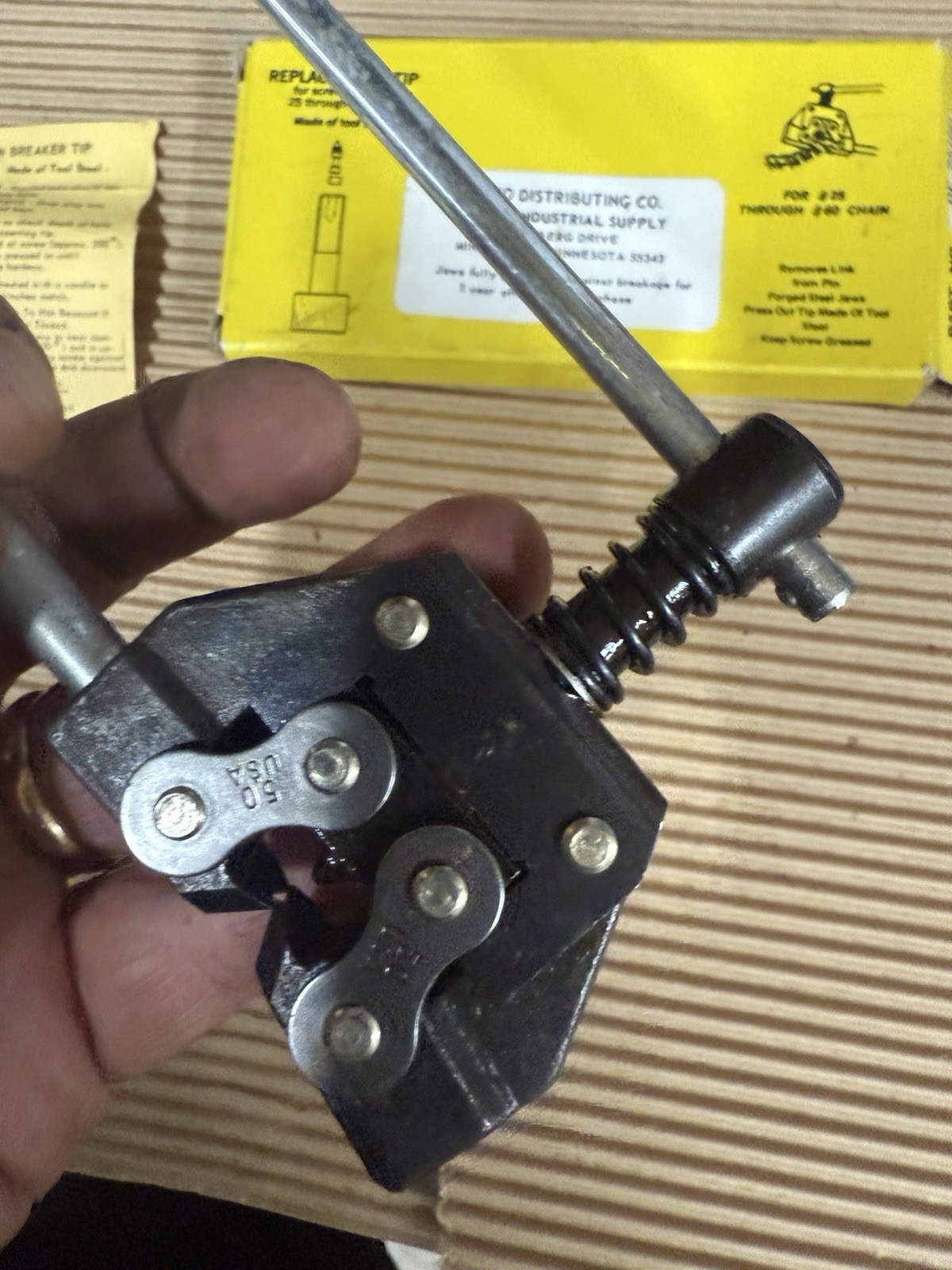 ELMCO Chain Breaker/Detacher 25-60 Hardened Steel VTG Wheel Sport MADE IN U.S.A