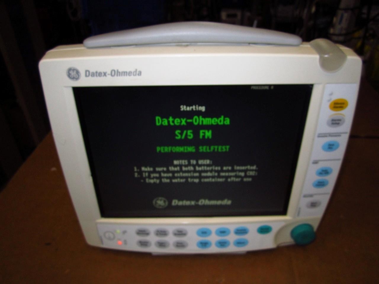 GE Datex Ohmeda S/5 F-FM-00 Monitor E-PSMP, N-FCREC-00 PRINTER ETCO2