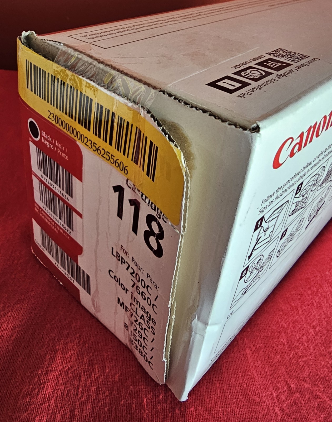 Genuine Canon 118 OEM Toner Set CMYK Black Cyan Magenta Yellow New