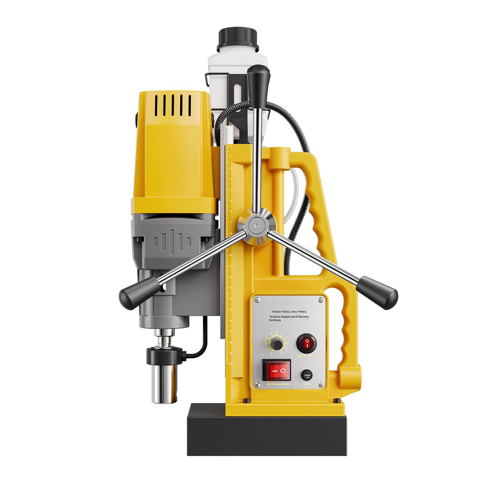 1.88HP Magnetic Drill Press 2in Boring 0-750 RPM 1400W Copper Motor