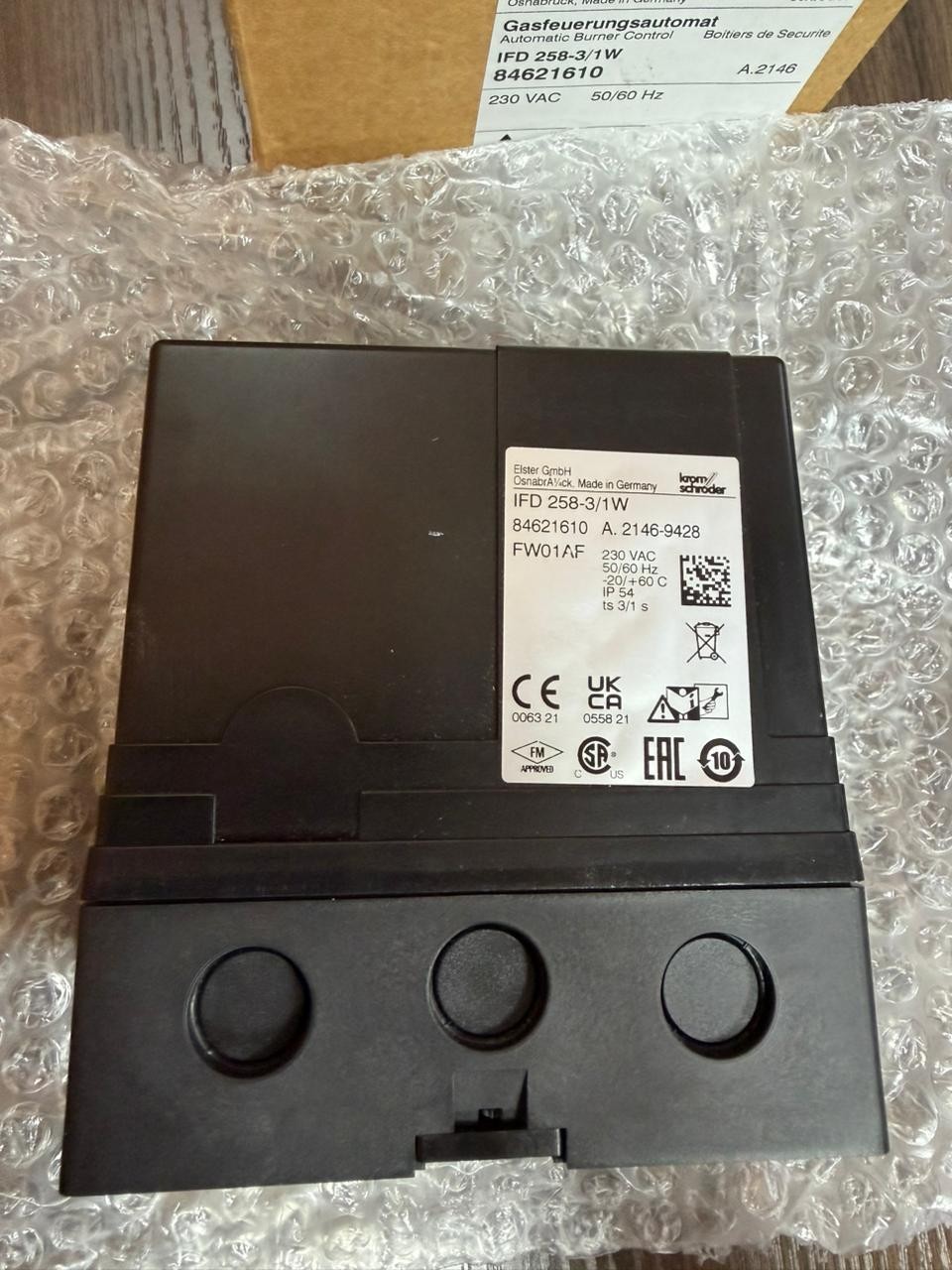 KROM SCHRODER IFD258-3/1W GASFEUERUNGSAUTOMAT AUTOMATIC BURNER CONTROL