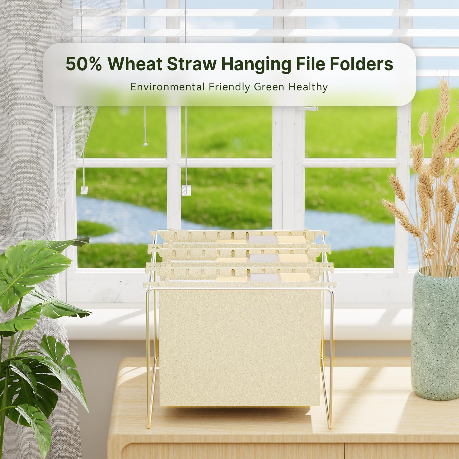 Extra Capacity Hanging File Folders, Plastic Hanging Folders for Filing Cabin…
