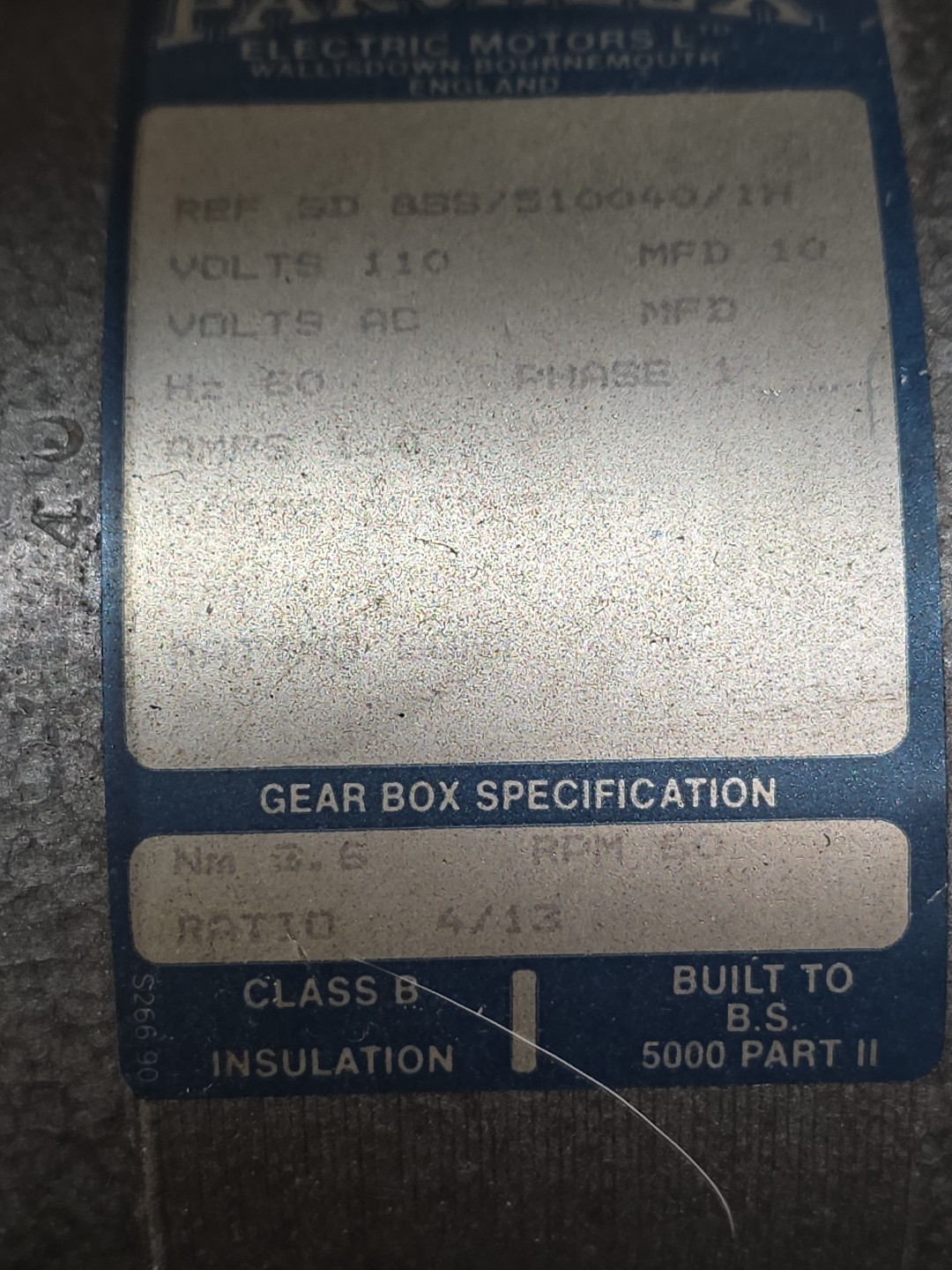 WALLACE A7 ABRASION TESTER FOR RUBBER/PLASTIC TESTER 110 VAC, EX WORKING COND