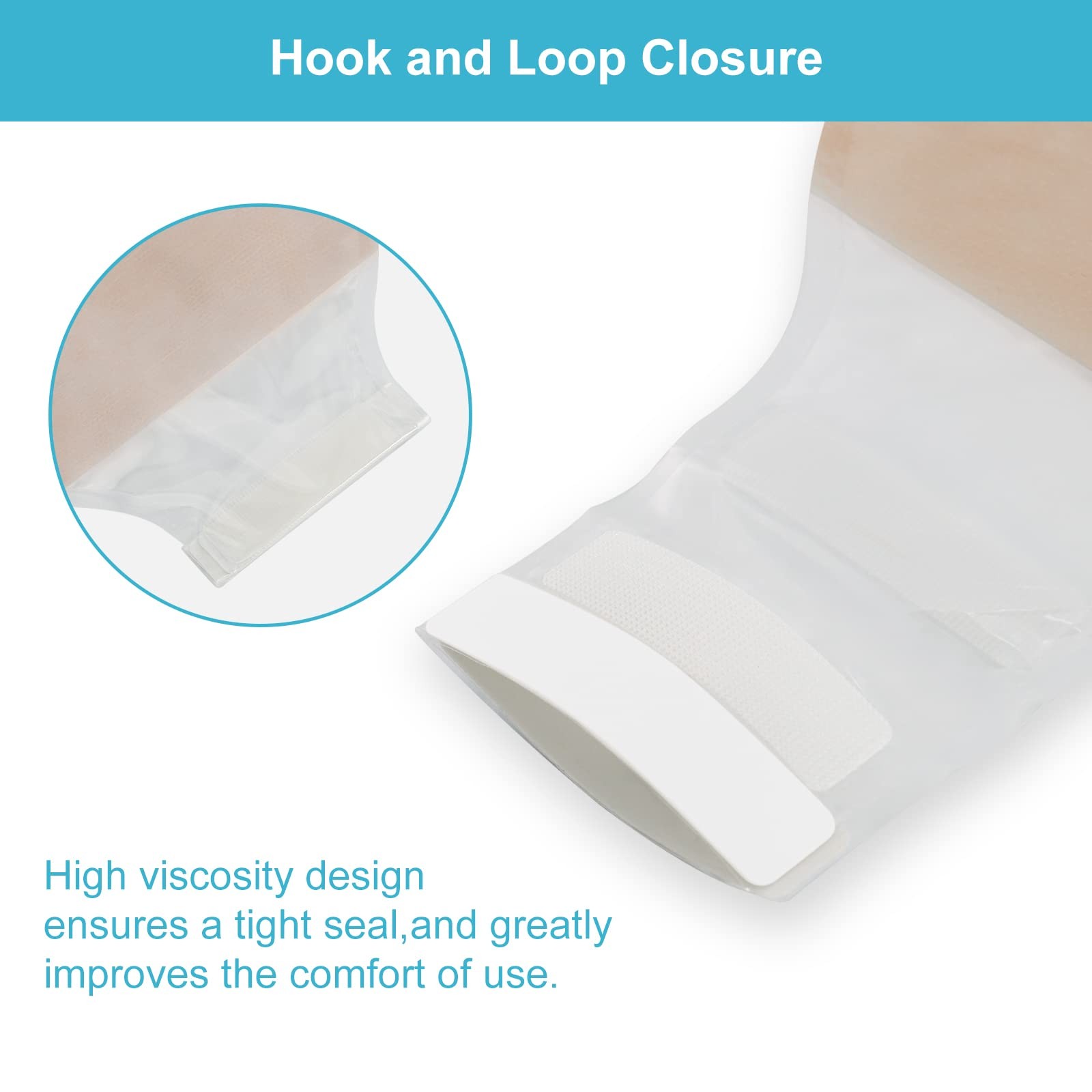20 PCS Colostomy Bags, Ostomy 22 Piece Set, Hook and Loop Closure, 20pcs/Bag