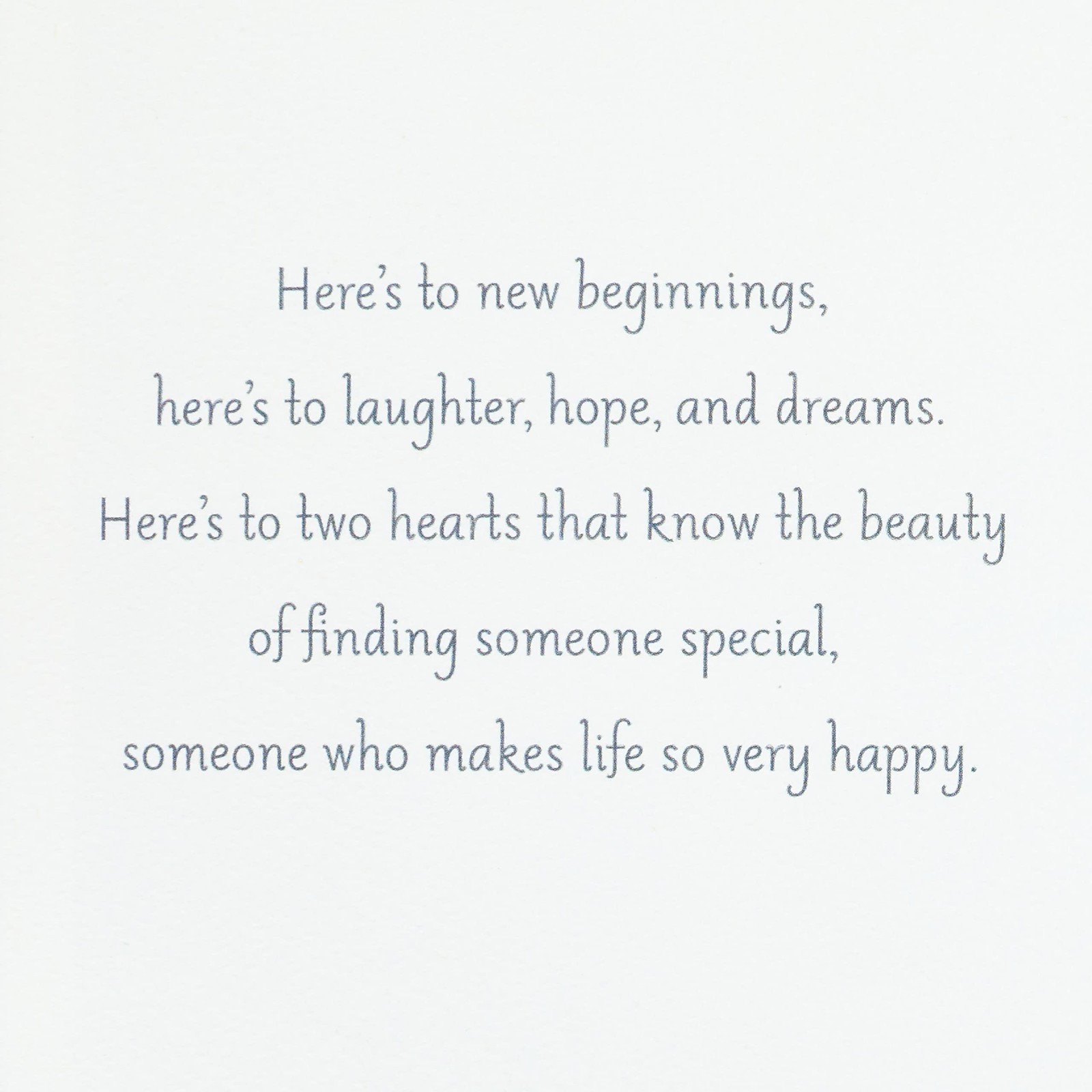 Hallmark Wedding Card (Removable Keepsake Wooden 5 inches x 7.2 inches, Grey