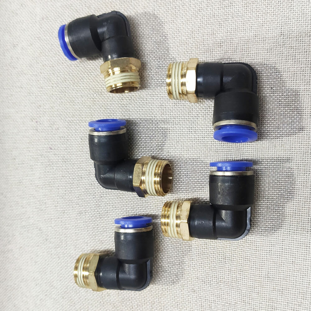 3/8″ OD Tube X 3/8″ NPT 10Pcs Pneumatic Male Elbow Push To Connect Air Fittings