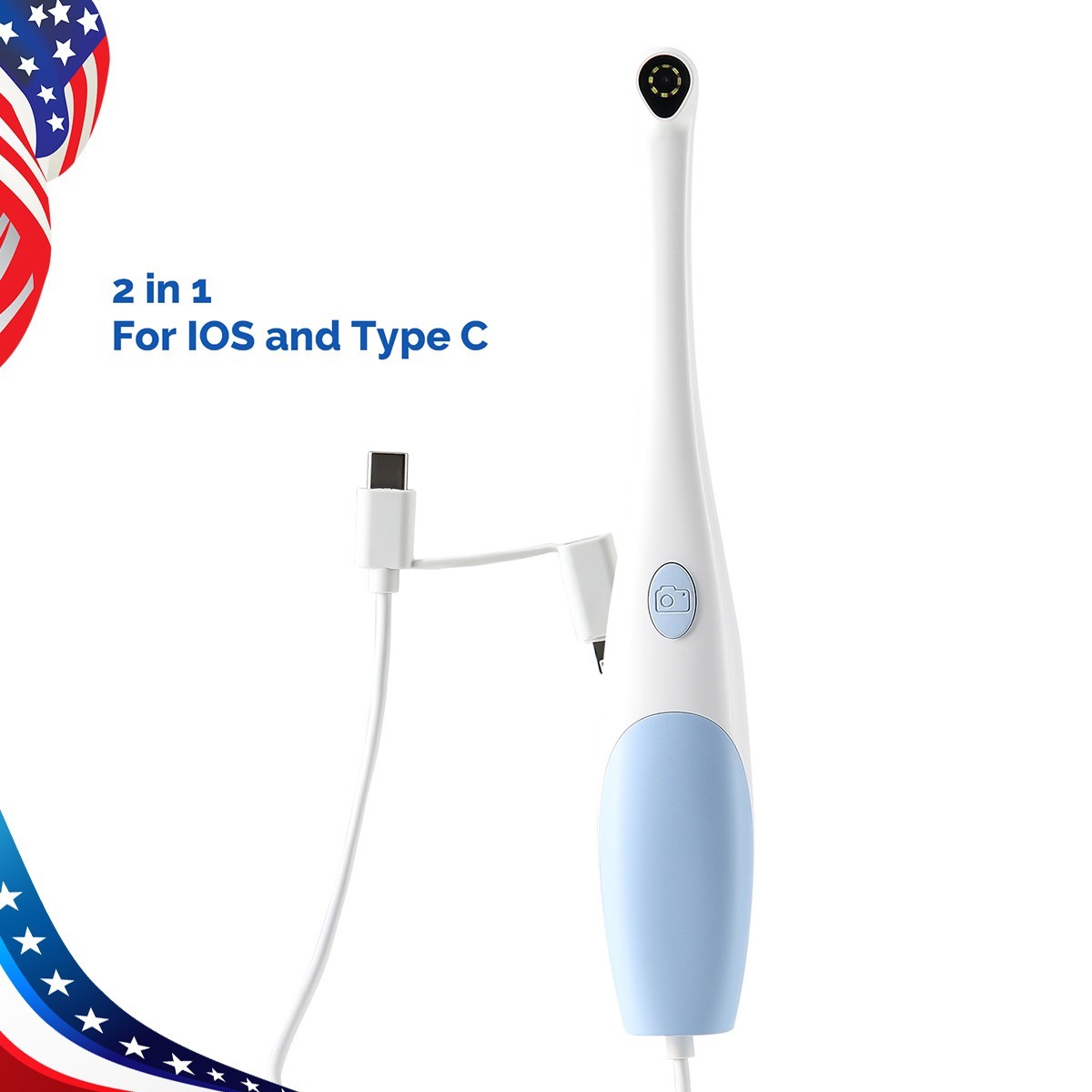 USB-C Intraoral Camera 1920*1440P HD 8 LED Auto Focus Apple Android Dental