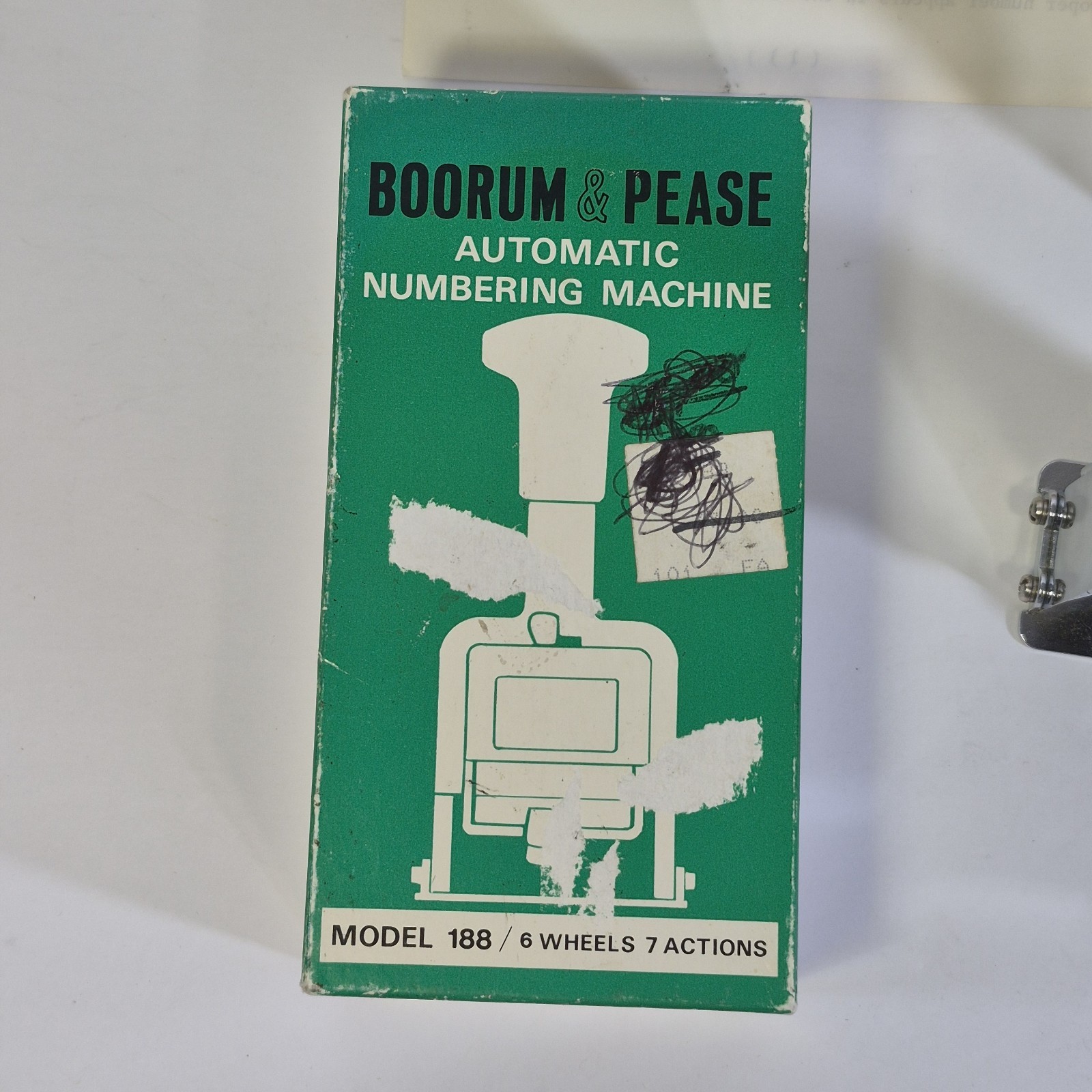 Vintage Boorum & Pease Automatic Numbering Pricing Machine Model 188 Japan