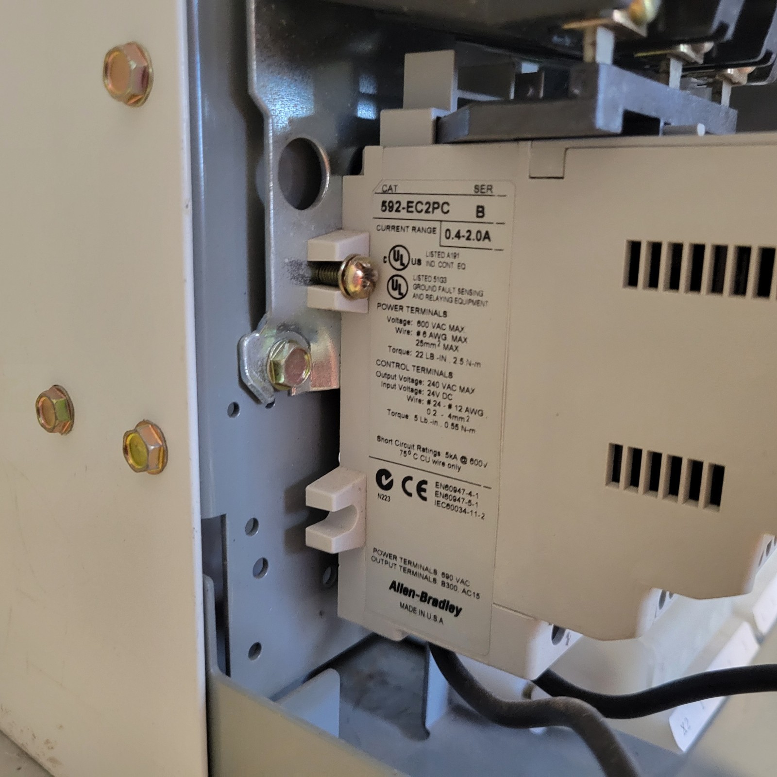 Allen Bradley Motor Control Unit, 480V, 10HP, 3PH, R-651160, YULDXCD78/3AD