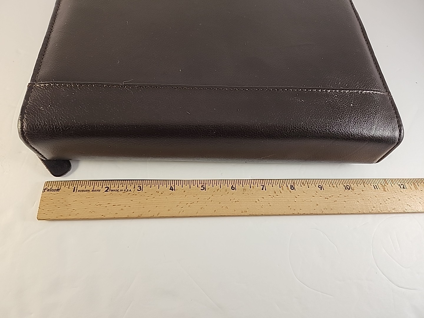VTG Franklin Covey Genuine Cowhide Leather 7-Ring Planner Made In USA 9×11 Brown