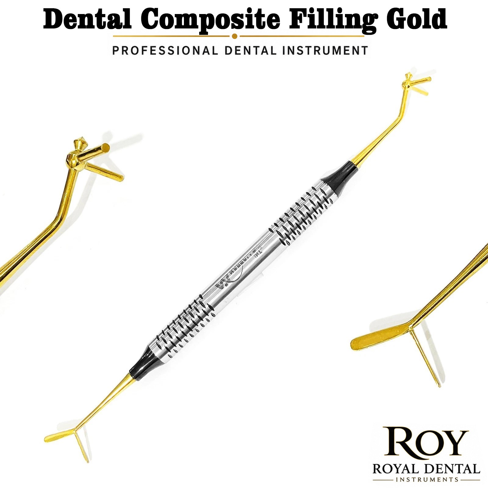 5in1 Multi Function Dental Composite Filling Instrument Gold Coated Double End