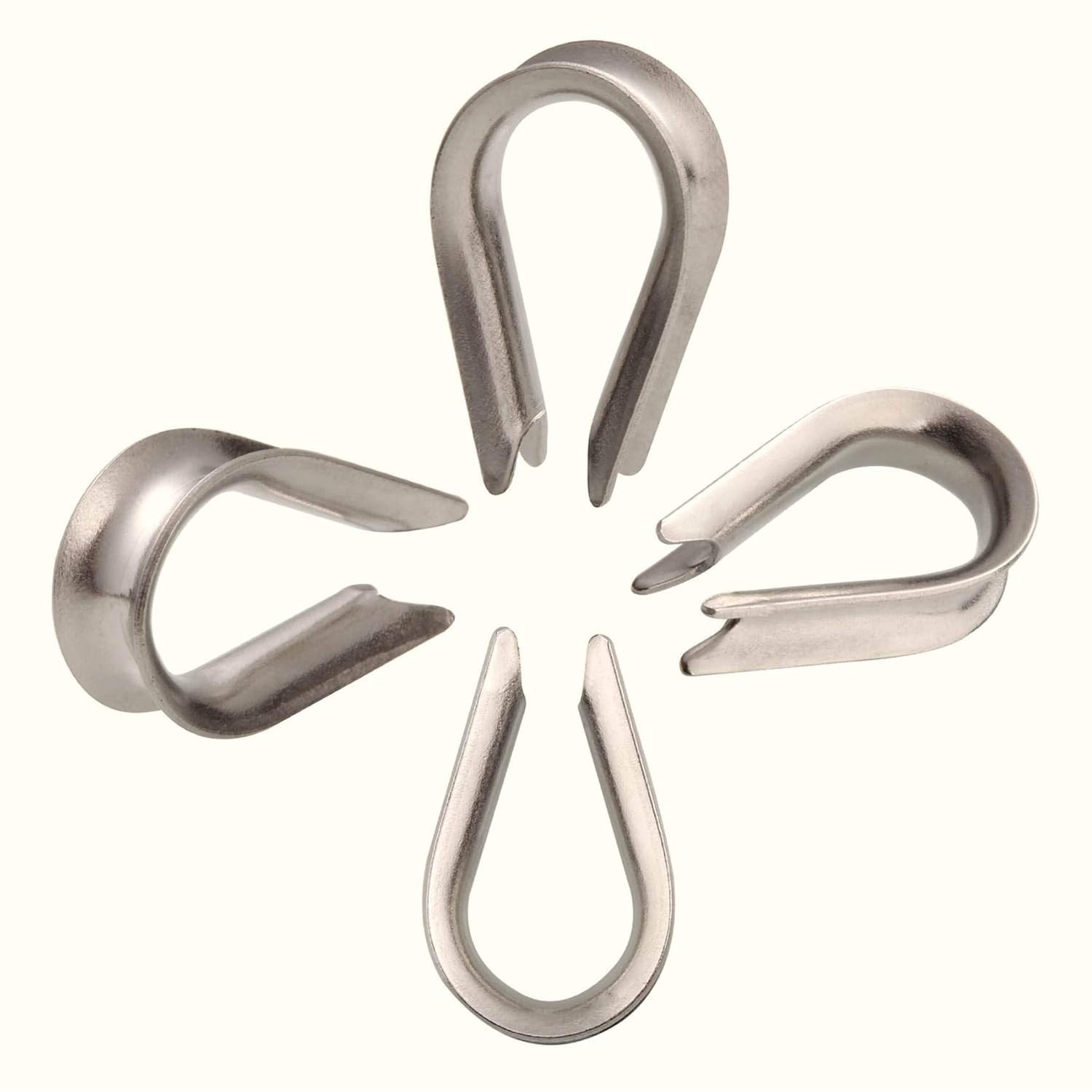 50Pcs Stainless Steel Thimble for 3/16 Steel Wire Rope Cable, M5 Rope Thimble…