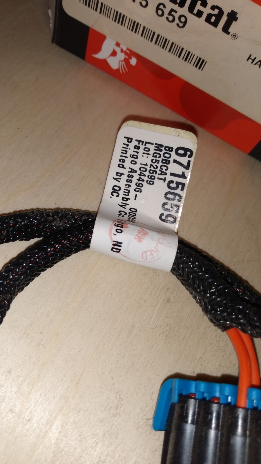 Bobcat Wiring Harness 6715659 – backup alarm wiring harness