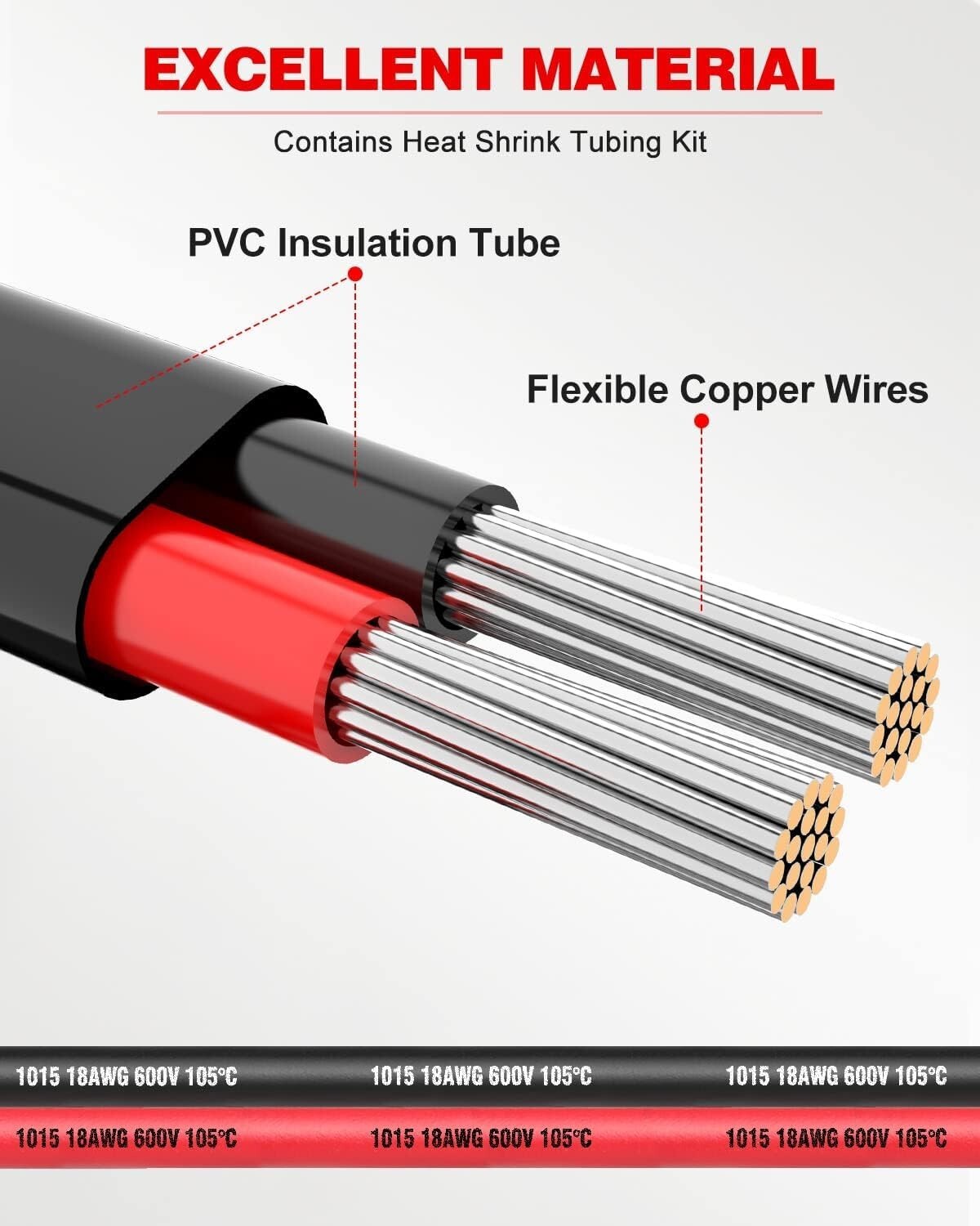 Versatile 100FT 18 AWG Flexible Electrical Wire for LED, Automotive & Marine Use