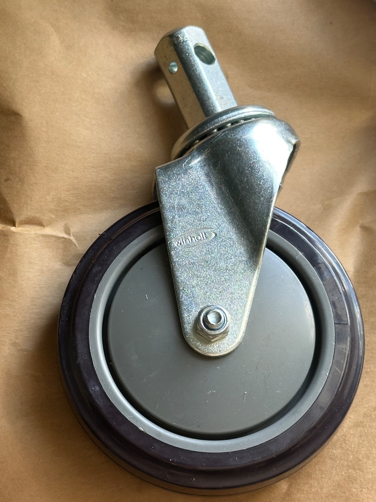 Win-Holt – Swivel, Square Stem Caster 5″ Wheel Winholt Dark Purple