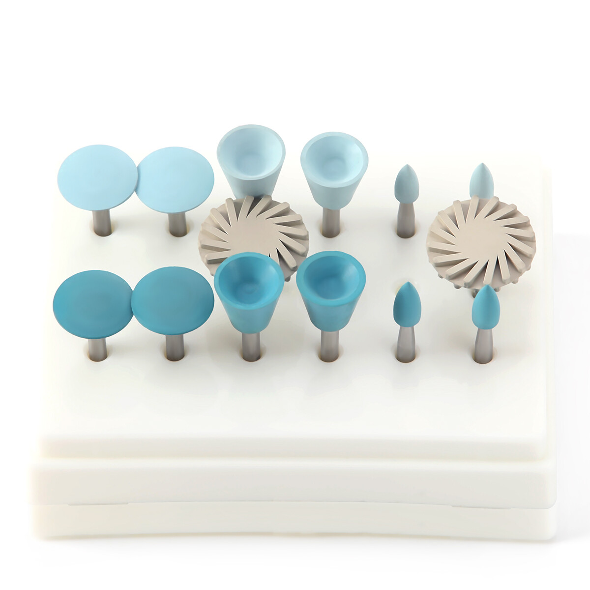 Dental RA Latch Type Composite Polishing Burs Brush Silicone Rubber with Diamond