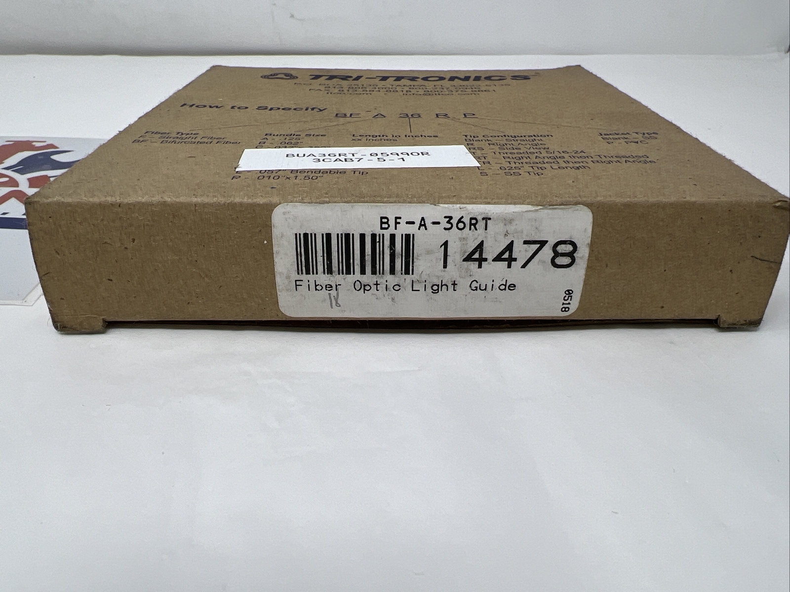 Tri-Tronics BF-A-36RT Cable Bifurcated Glass Fiber Optic Light Guide