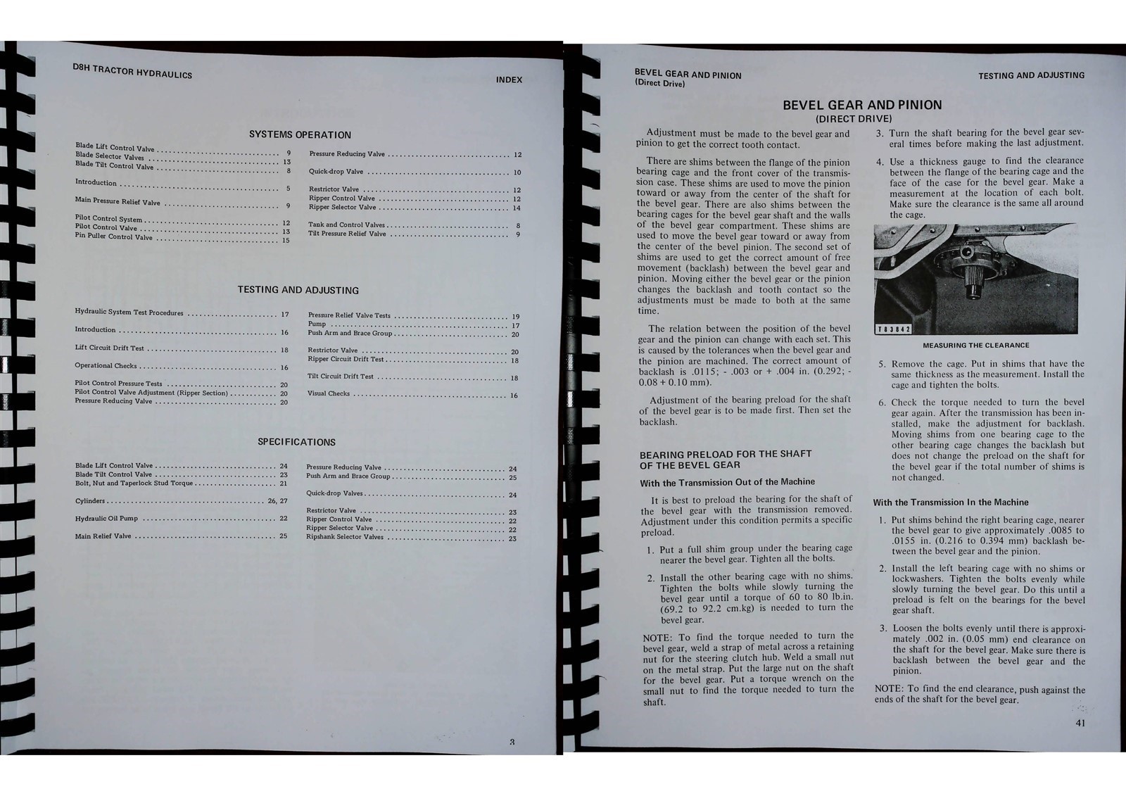 Caterpillar D8 D8H Crawler Service Repair Manual S/N Breaks Apply