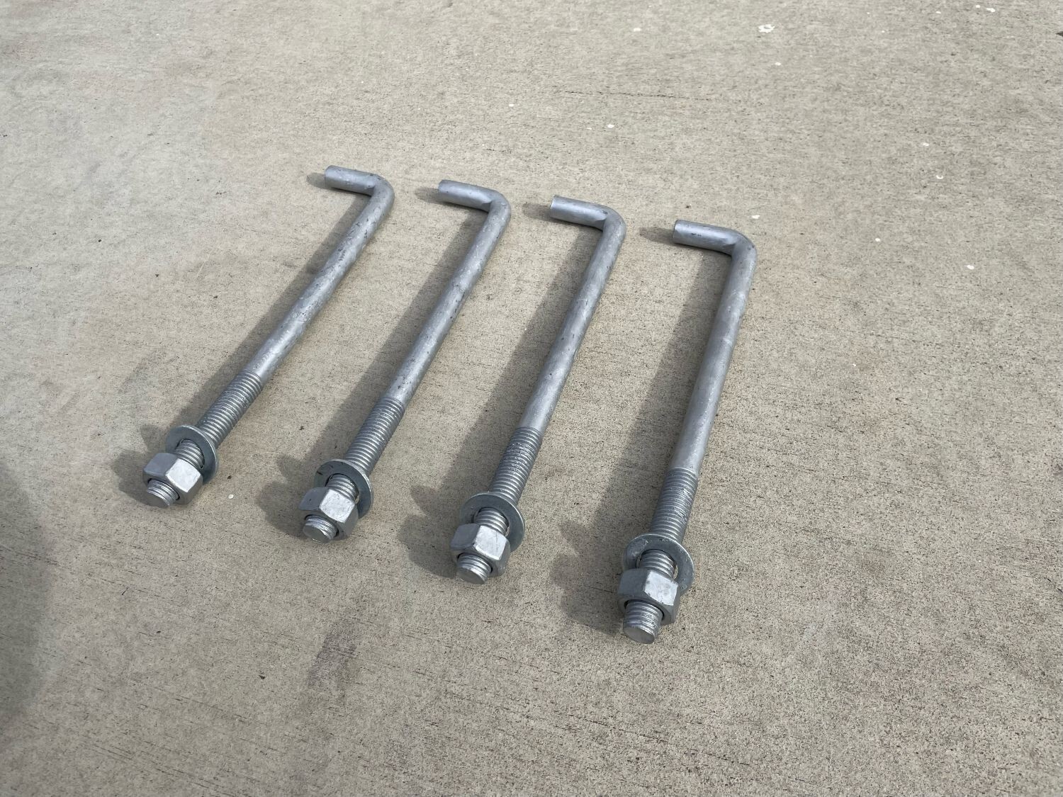 Sandbaggy 3/4″ x 10″ Threaded Concrete Anchor L-Bolts – Hot Dipped Galvanized