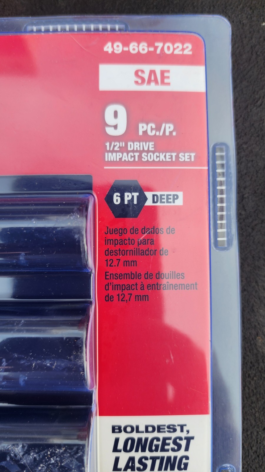 Milwaukee 49-66-7022 9PC SHOCKWAVE Impact Duty™ 1/2″ Drive SAE Deep Socket Set