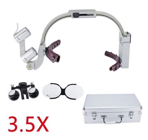 Dental Nosal Throat Ear ENT Headlight Loupes 2.5x-8x Magnification